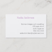 Gepunkteter Brief A Mit Monogramm Visitenkarten Visitenkarte (Rückseite)