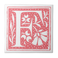 Gepunkteter Buchstabe F Mit Monogramm Tiles