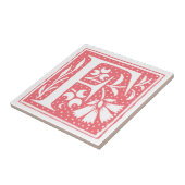 Gepunkteter Buchstabe F Mit Monogramm Tiles Fliese (Seite)