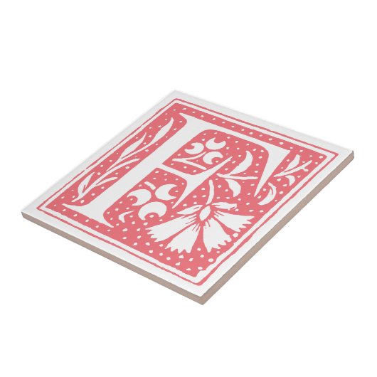 Gepunkteter Buchstabe F Mit Monogramm Tiles Fliese (Seite)