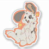 Gepunkteter Bunny Sticker (Vorderseite)