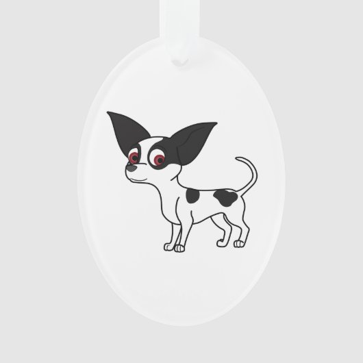 Gepunkteter Chihuahua Ornament (Vorderseite)