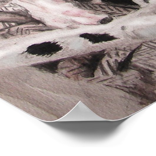 Gepunkteter Dalmatiner und Portrait Poster (Ecke)