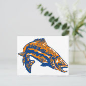 gepunkteter Fisch Postkarte (Stehend Vorderseite)