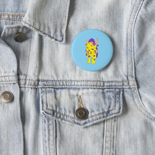 Gepunkteter Fuzzy-Monster-Button Button (Beispiel)