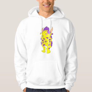 Gepunkteter Fuzzy-Monster-Hoodie Hoodie