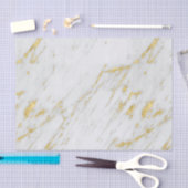 Gepunkteter Glitzer über weißem Marmor Seidenpapier (Handwerk)