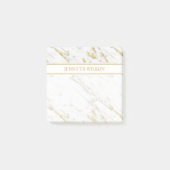 Gepunkteter Glitzer Weißer Marmor Post-it Klebezettel (Vorderseite)