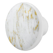 Gepunkteter goldfarbener Glitzer Weißer Marmor Keramikknauf (Rechts)