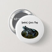 Gepunkteter Grasfrosch, 6 cm Abzeichen rund Button (Vorne & Hinten)