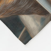 Gepunkteter Hund auf einem Auto Abenteuer Kunst Fleecedecke (Ecke)