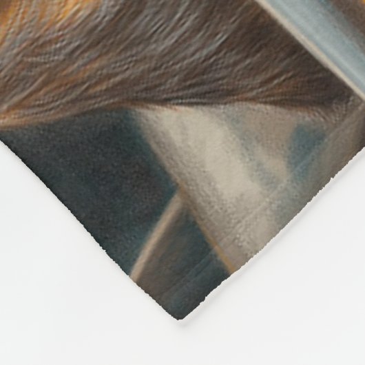 Gepunkteter Hund auf einem Auto Abenteuer Kunst Fleecedecke (Ecke)