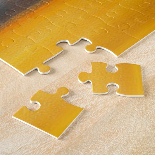 Gepunkteter Hund auf einem Auto Abenteuer Kunst Puzzle (Seite)