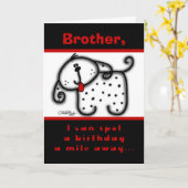 Gepunkteter Hund Karte (Gelbe Blume)