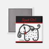 Gepunkteter Hund Magnet (Vorderseite/Rückseite)