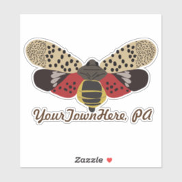 Gepunkteter Lanternfly-Bug - individueller Souveni Aufkleber