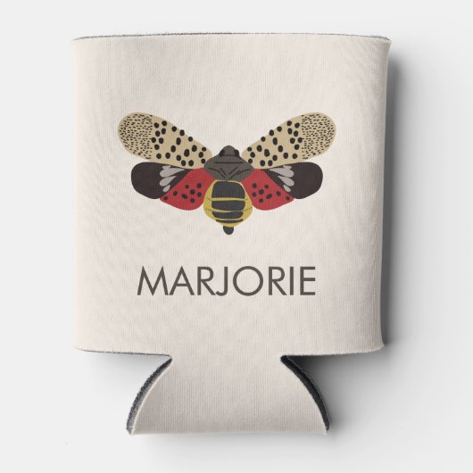 Gepunkteter Lanternfly-Bug Personalisiert Dosenkühler (Vorderseite)