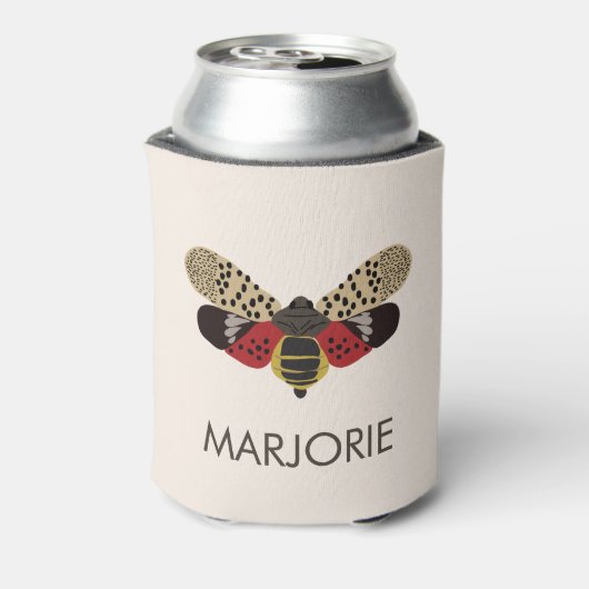Gepunkteter Lanternfly-Bug Personalisiert Dosenkühler (Kanne Rückseite)