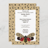Gepunkteter Lanternfly-Bug Personalisiert Einladung (Vorne/Hinten)
