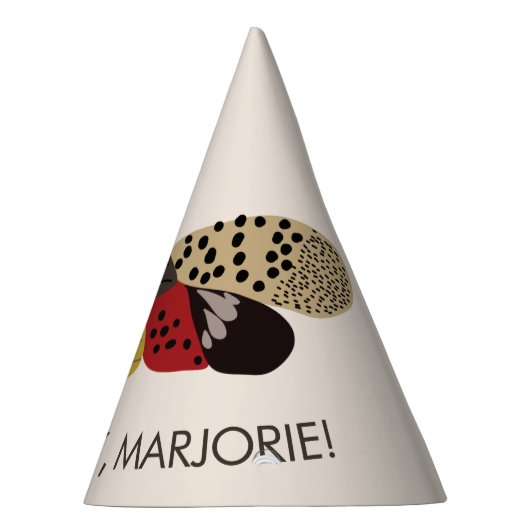 Gepunkteter Lanternfly-Bug Personalisiert Partyhütchen (Rechts)