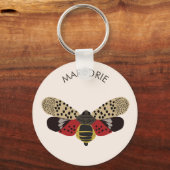 Gepunkteter Lanternfly-Bug Personalisiert Schlüsselanhänger (Vorderseite)