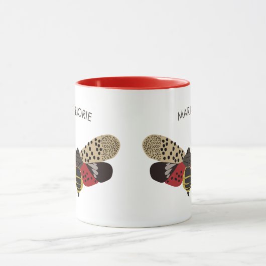 Gepunkteter Lanternfly-Bug Personalisiert Tasse (Zentrum)