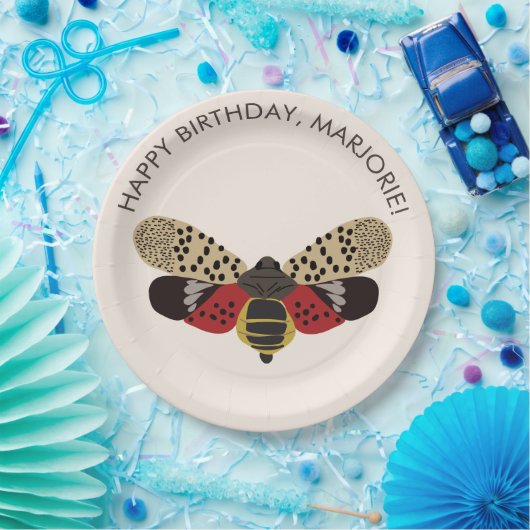 Gepunkteter Lanternfly Bug Personalisiertes Party Pappteller (Party)