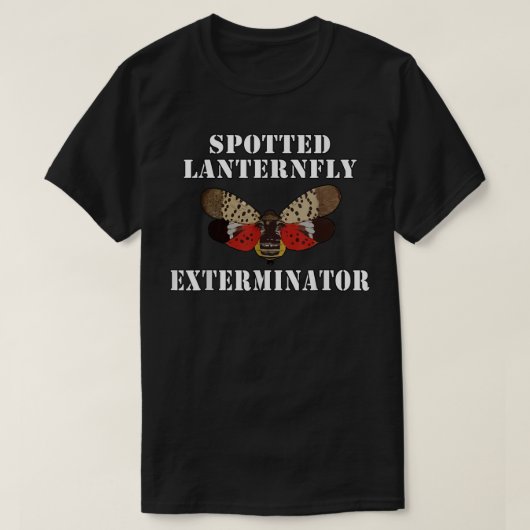 Gepunkteter Lanternfly-Exterminator T-Shirt (Design vorne)