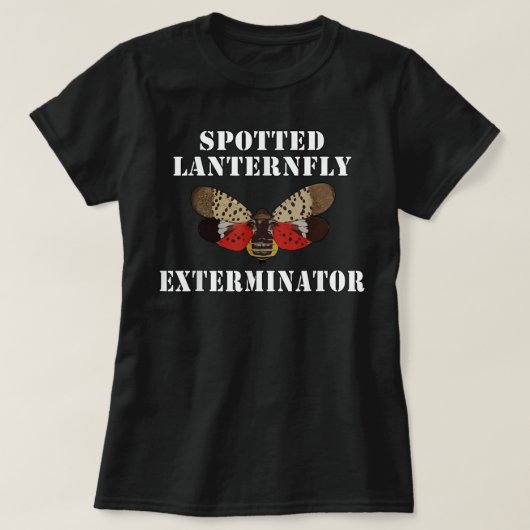 Gepunkteter Lanternfly-Exterminator T-Shirt (Design vorne)