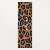 Gepunkteter Leopard-Personalisierter Name Yogamatte (Vorderseite)