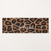 Gepunkteter Leopard-Personalisierter Name Yogamatte (Vorderseite (Horizontal))