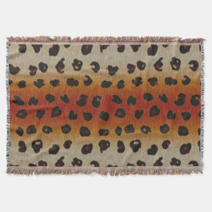 Gepunkteter Leopard-Tierdruck-Musterthrow-Decke Decke