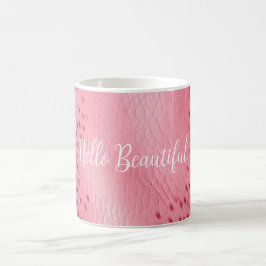 Gepunkteter Leopardendruck, rosa Kaffeetasse