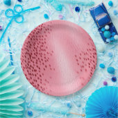 Gepunkteter Leopardendruck, rosa Pappteller (Party)