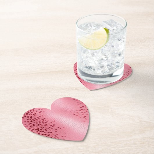 Gepunkteter Leopardendruck, rosa Untersetzer (Vor Ort)