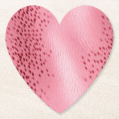 Gepunkteter Leopardendruck, rosa Untersetzer (Vorderseite)