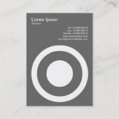 Gepunkteter Mittelkreis II Visitenkarte (Rückseite)