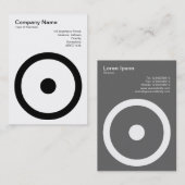 Gepunkteter Mittelkreis Visitenkarte (Vorne/Hinten)