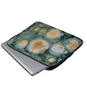 Gepunkteter Ozean-Jasper Laptopschutzhülle (Vorne Knopf)