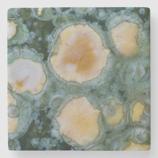 Gepunkteter Ozean-Jasper Steinuntersetzer (Vorderseite)