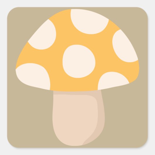 Gepunkteter Pilz Quadratischer Aufkleber (Vorderseite)