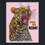 Gepunkteter Pop Art Leopard Poster<br><div class="desc">Gepunktetes Leopardenrauschen! Liebe du Wildkatzen? Begonnen als ein Bild von mir dann spielte mit ihm,  um diese Option zu erstellen. Als ich dieses Foto nahm,  war dieser Typ sehr unglücklich,  dass sein Frühstück zu spät war und sein Missfallen zum Ausdruck kam.</div>