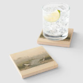 Gepunkteter Sandpiper von Audubons Vögeln in Ameri Steinuntersetzer (Seitenansicht)