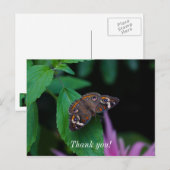 Gepunkteter Schmetterling Danke, Postcard Postkarte (Vorne/Hinten)