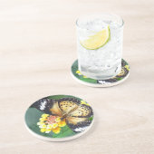 Gepunkteter Schmetterling Getränkeuntersetzer (Seite)