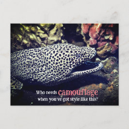 Gepunkteter Seeaal unter Wasser Feiertagspostkarte