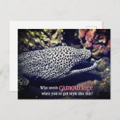 Gepunkteter Seeaal unter Wasser Feiertagspostkarte (Vorne/Hinten)