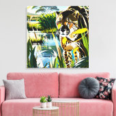 Gepunkteter Streak: Geparden auf der Jagd Leinwanddruck (Insitu (Wohnzimmer))