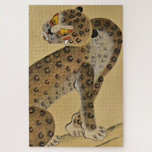 Gepunkteter Tiger Minhwa mit Elster Puzzle