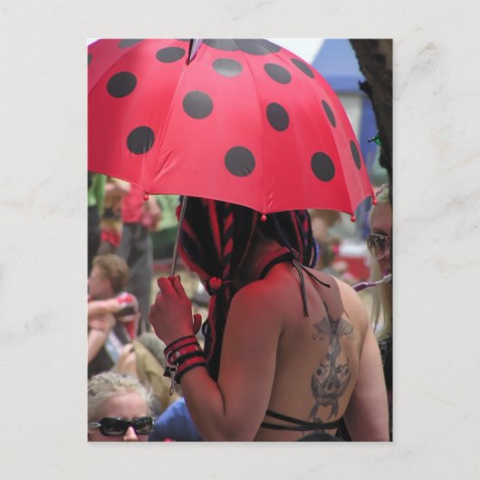 Gepunkteter Umbrella Tattoo Giro del Malcantone Postkarte (Vorderseite)